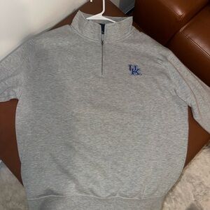 University of Kentucky Gray Quarter-Zip Sweatshirt with Logo